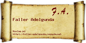 Faller Adelgunda névjegykártya
